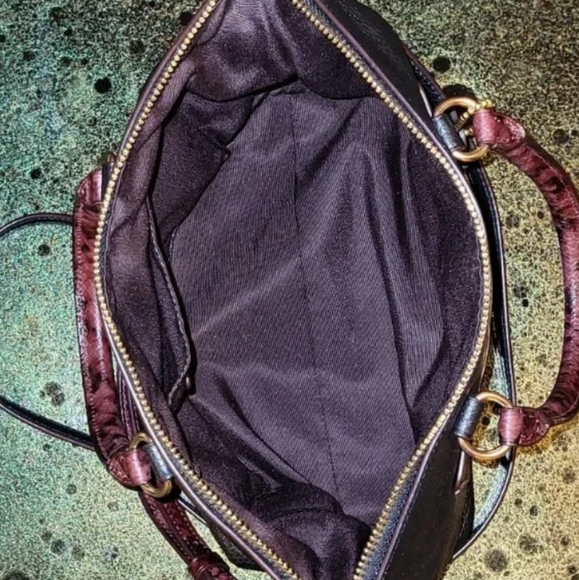 Coach | Bags | Coach Mini Emma Python Accent Satchel Leather Shoulder ...